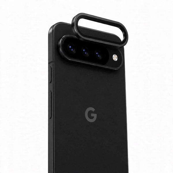 Black Metallic camera ring lens guard for Google Pixel 11 - The Hatke