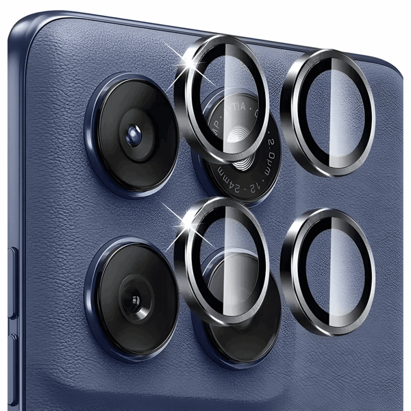 Black Metallic camera ring lens guard for Motorola Edge 70 Fusion - The Hatke