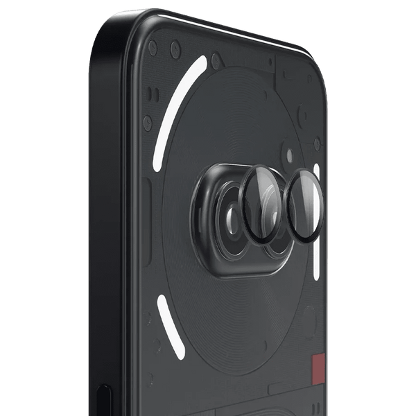 Black Metallic camera ring lens guard for Nothing Phone 2a Plus - The Hatke