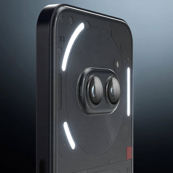 Black Metallic camera ring lens guard for Nothing Phone 2a Plus - The Hatke