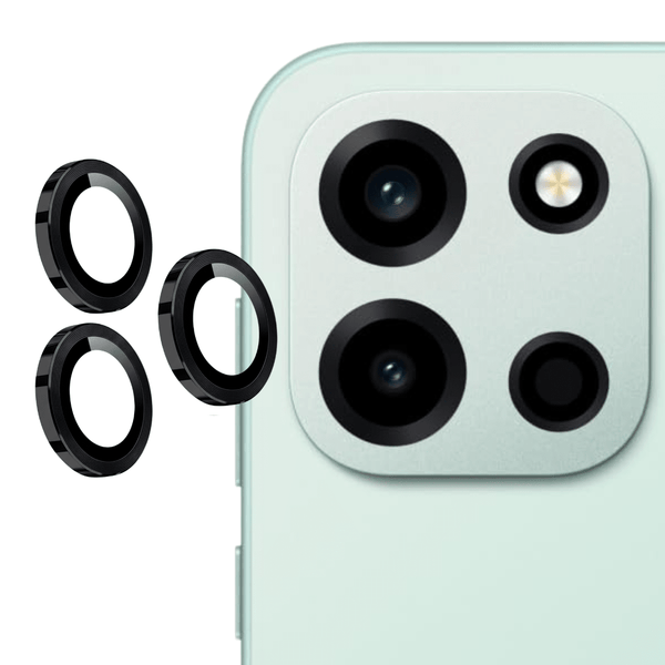 Black Metallic camera ring lens guard for Oneplus Nord 6 - The Hatke