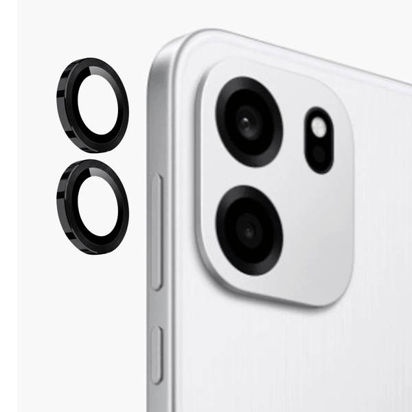 Black Metallic camera ring lens guard for Oneplus Nord Ce 6 - The Hatke