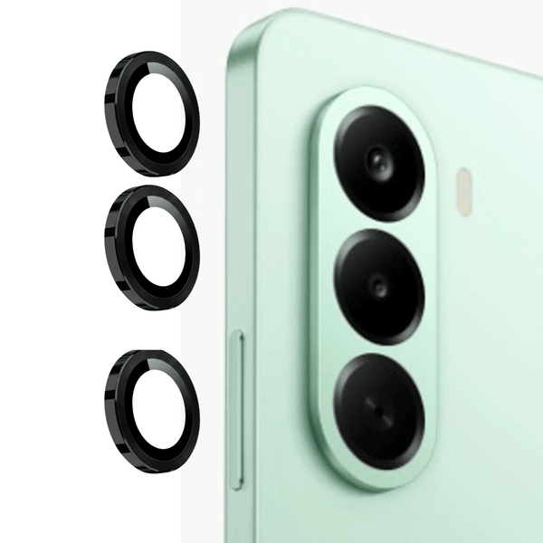 Black Metallic camera ring lens guard for Oneplus Nord Ce 6 Lite - The Hatke