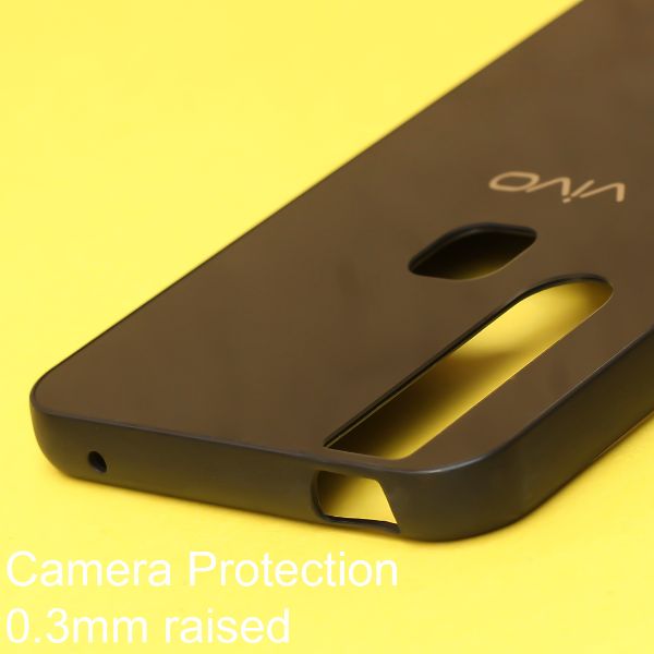 Black Mirror Silicone Case For Vivo V15 - The Hatke
