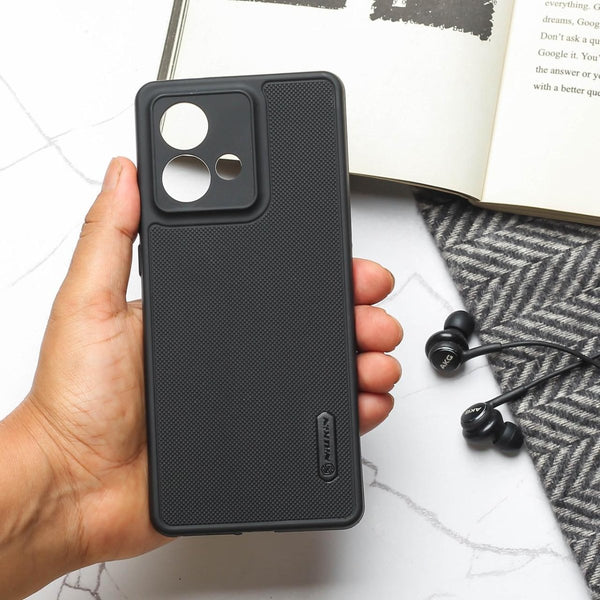 Black Niukin Silicone Case for Motorola Edge 40 Neo - The Hatke