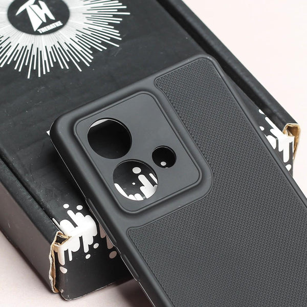 Black Niukin Silicone Case for Motorola Edge 40 Neo - The Hatke