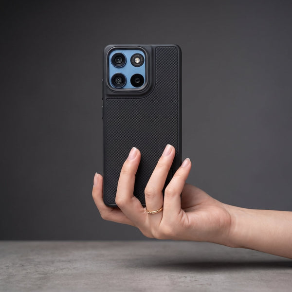 Black Niukin Silicone Case for Motorola G Max - The Hatke