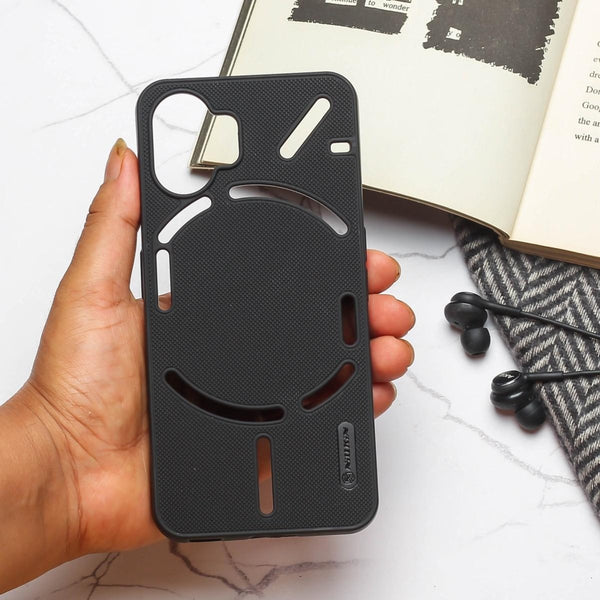 Black Niukin Silicone Case for Nothing Phone 2 - The Hatke