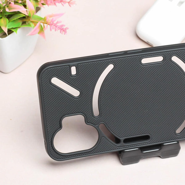 Black Niukin Silicone Case for Nothing Phone 2 - The Hatke