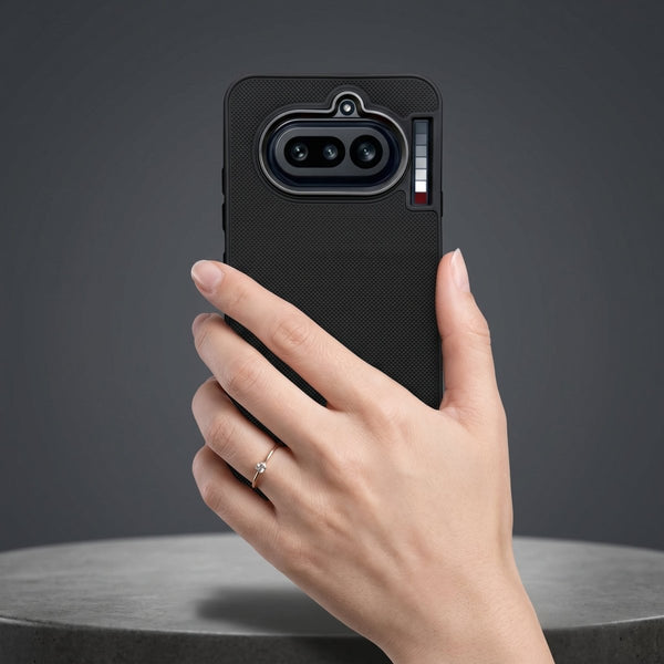Black Niukin Silicone Case for Nothing Phone 4a - The Hatke