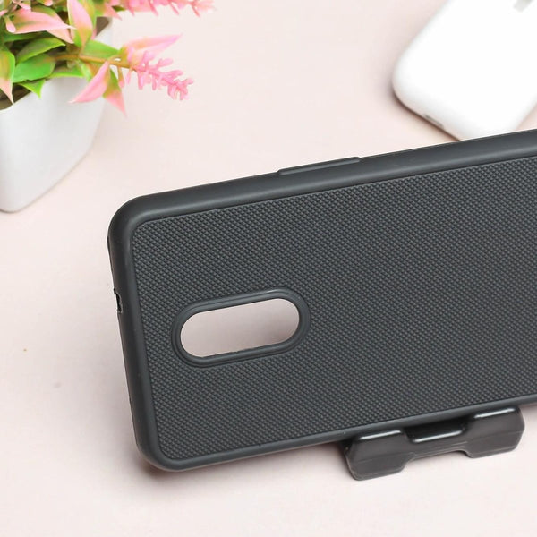 Black Niukin Silicone Case for Oneplus 7 - The Hatke