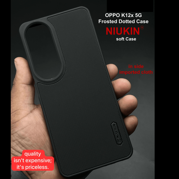 Black Niukin Silicone Case for Oppo K12X - The Hatke