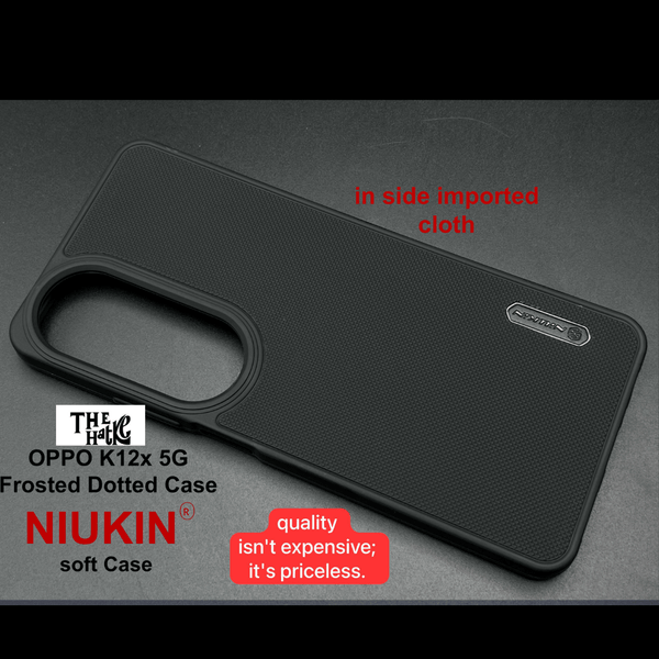 Black Niukin Silicone Case for Oppo K12X - The Hatke