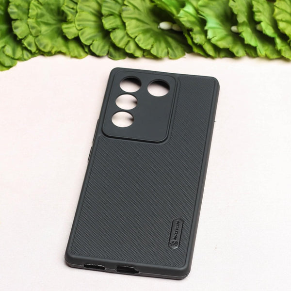 Black Niukin Silicone Case for Vivo V27 - The Hatke