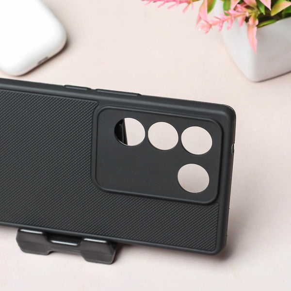 Black Niukin Silicone Case for Vivo V27 - The Hatke
