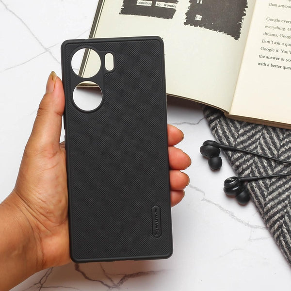 Black Niukin Silicone Case for Vivo V29E 5G - The Hatke
