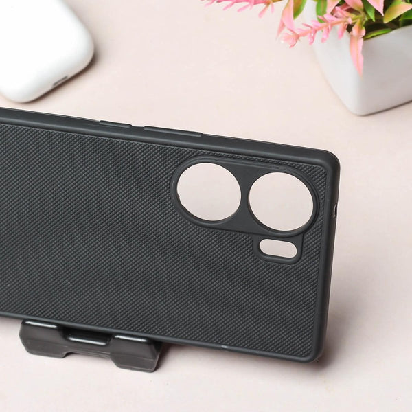 Black Niukin Silicone Case for Vivo V29E 5G - The Hatke