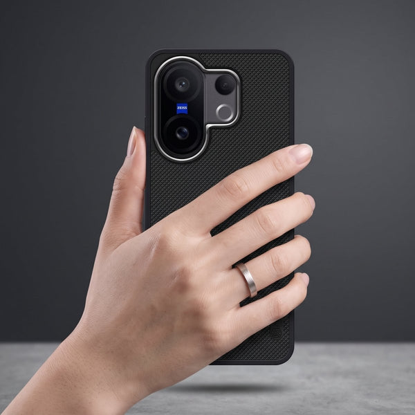 Black Niukin Silicone Case for Vivo X200 Fe - The Hatke