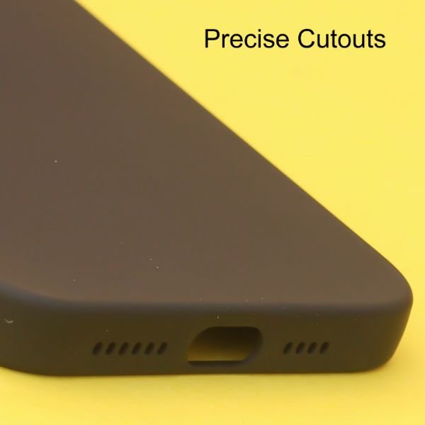 Black Original Camera Safe Silicone case for Apple iphone 14 Pro Max - The Hatke