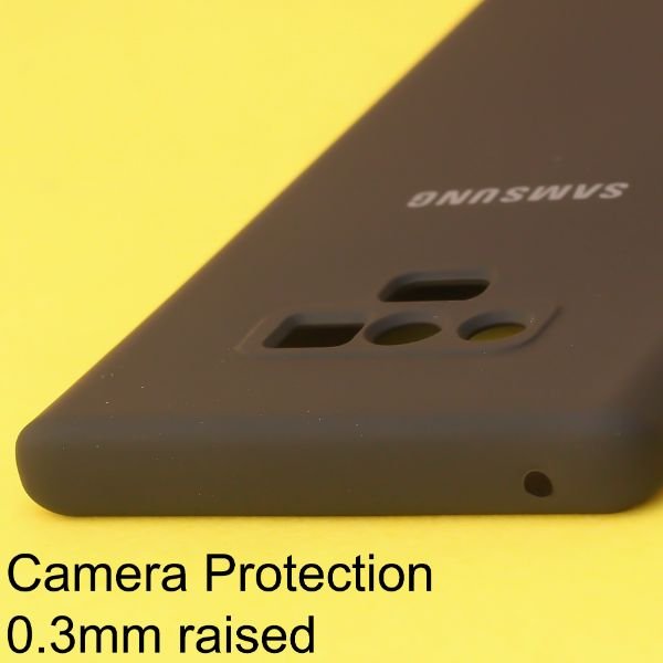 Black Original Camera Safe Silicone case for Samsung Note 9 - The Hatke