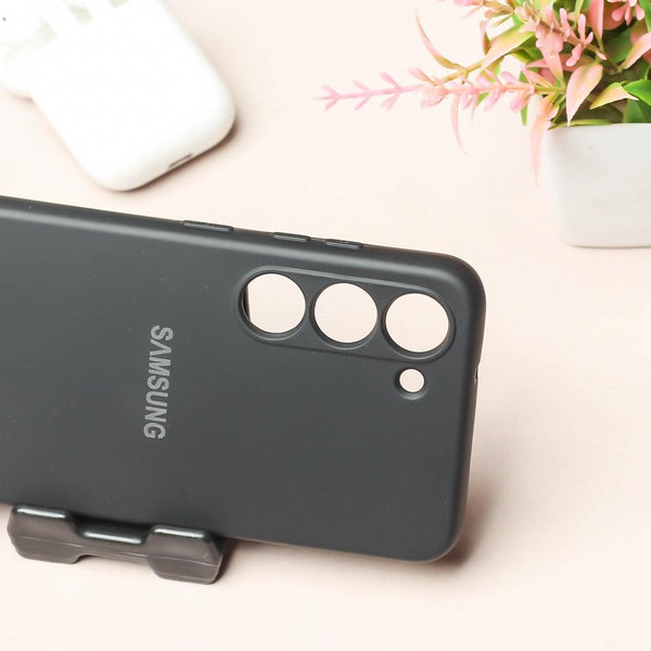 Black Original Camera Safe Silicone case for Samsung S21 FE - The Hatke