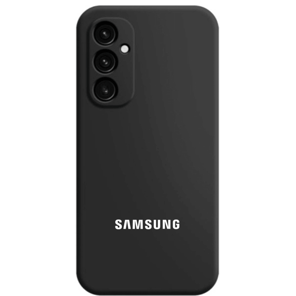 Black Original Camera Safe Silicone case for Samsung S24 - The Hatke