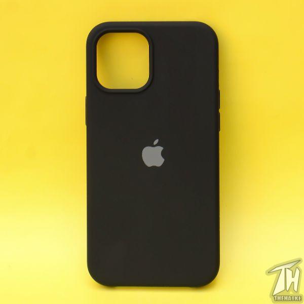 Black Original Silicone case for Apple iphone 12 mini - The Hatke