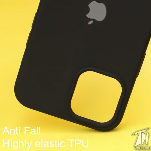 Black Original Silicone case for Apple iphone 12 mini - The Hatke