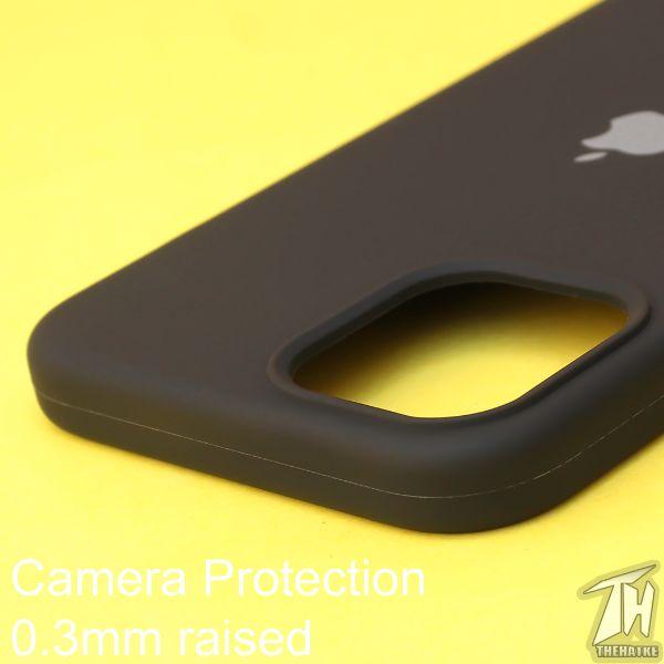 Black Original Silicone case for Apple iphone 12 mini - The Hatke