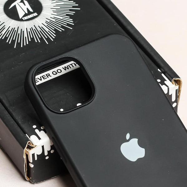 Black Original Silicone case for Apple iphone 15 Plus - The Hatke