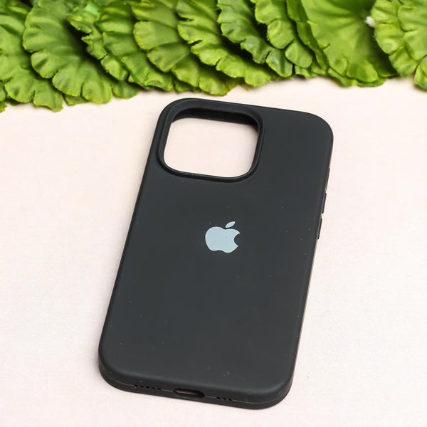 Black Original Silicone case for Apple iphone 15 Pro Max - The Hatke