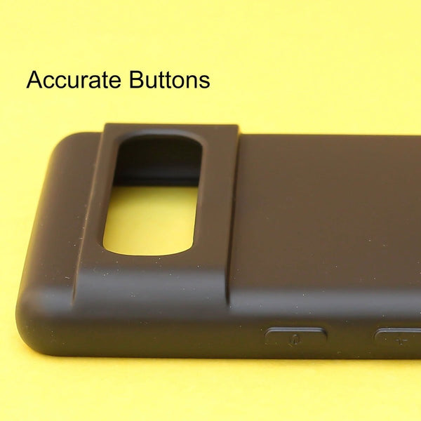 Black Original Silicone case for Google Pixel 7A - The Hatke