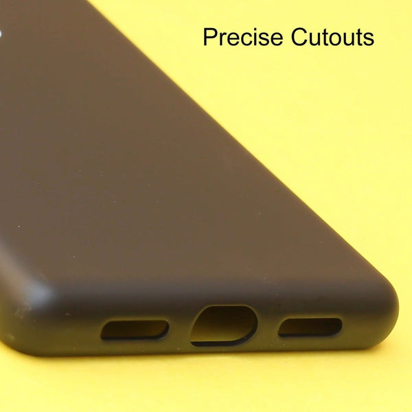 Black Original Silicone case for Google Pixel 8 - The Hatke