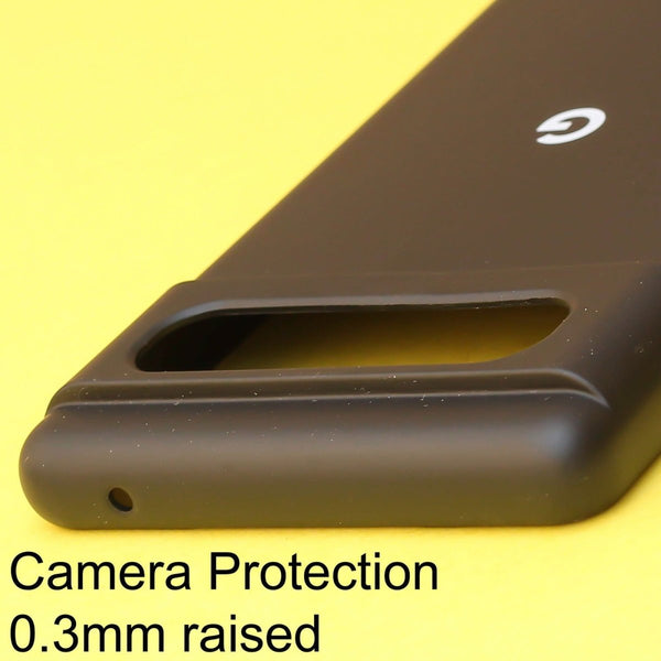 Black Original Silicone case for Google Pixel 8 - The Hatke