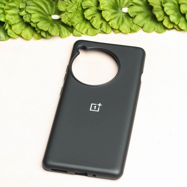 Black Original Silicone case for Oneplus 12R - The Hatke
