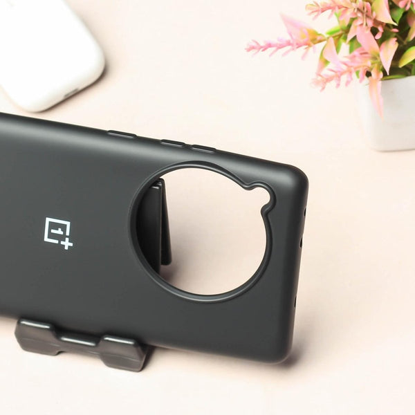 Black Original Silicone case for Oneplus 12R - The Hatke