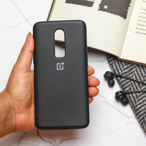 Black Original Silicone case for Oneplus 6 - The Hatke