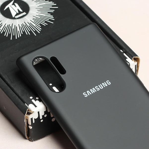 Black Original Silicone case for Samsung Note 10 Plus - The Hatke