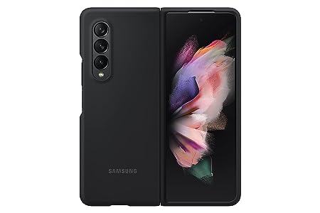 Black Original Silicone case for Samsung Z Fold 2 5G - The Hatke