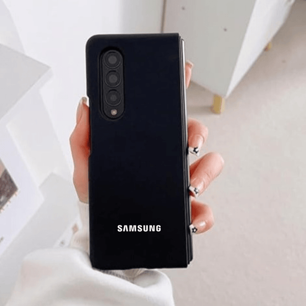Black Original Silicone case for Samsung Z Fold 2 5G - The Hatke