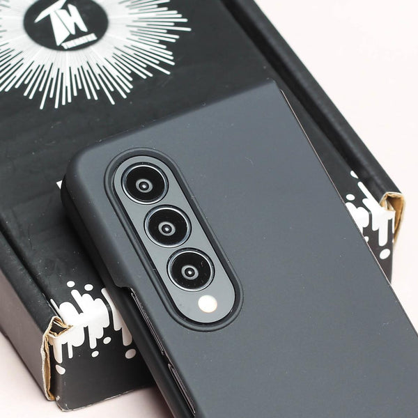 Black Original Silicone case for Samsung Z Fold 3 5G - The Hatke