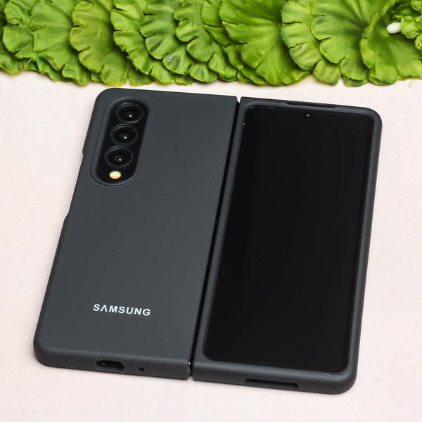 Black Original Silicone case for Samsung Z Fold 4 5G - The Hatke