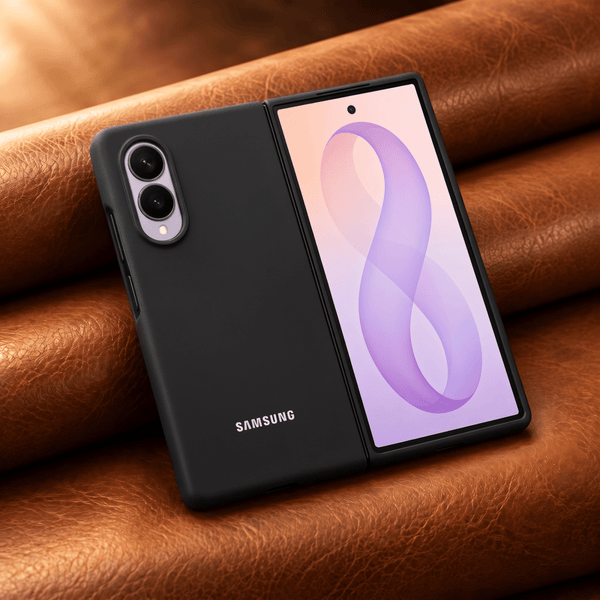 Black Original Silicone case for Samsung Z Fold 8 5G - The Hatke