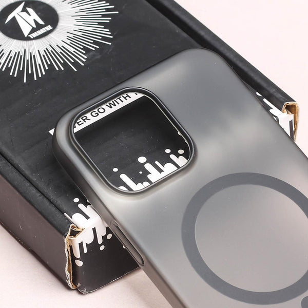 Black Paper Matte Magsafe Case for Apple Iphone 11 - The Hatke