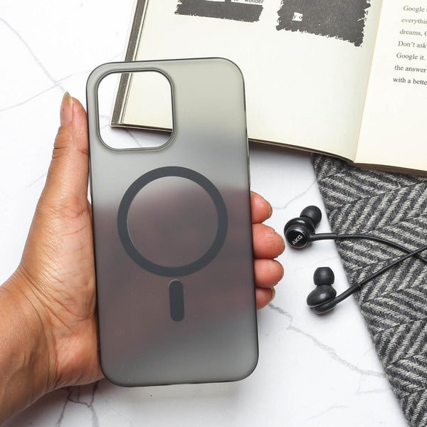Black Paper Matte Magsafe Case for Apple Iphone 11 - The Hatke