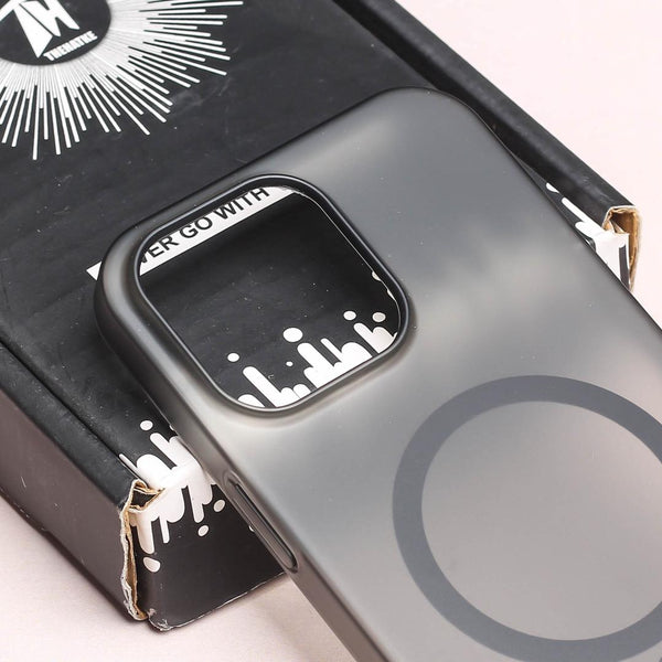 Black Paper Matte Magsafe Case for Apple Iphone 13 Pro - The Hatke