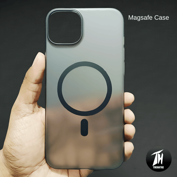 Black Paper Matte Magsafe Case for Apple Iphone 15 - The Hatke
