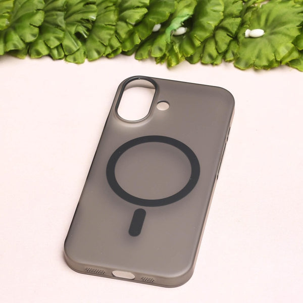 Black Paper Matte Magsafe Case for Apple Iphone 16 Plus - The Hatke