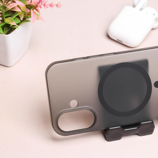 Black Paper Matte Magsafe Case for Apple Iphone 16 Plus - The Hatke