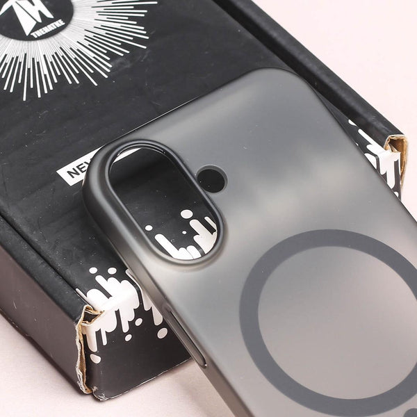 Black Paper Matte Magsafe Case for Apple Iphone 16 Plus - The Hatke